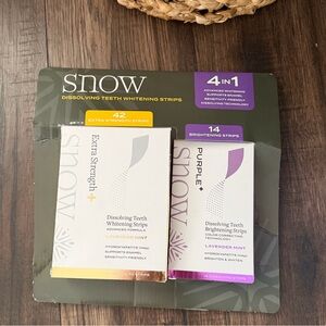 SNOW Dissolving Teeth Whitening Strips 26ct Extra Strength Brightening NEW